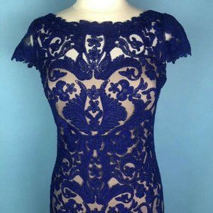 Tadashi Shoji Royal Blue Lace Long Dress